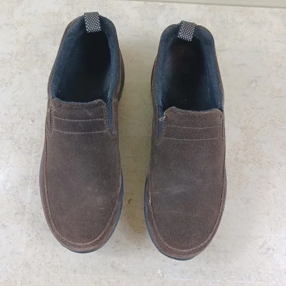 L.L. Bean Women's Comfort Mocs Size 8 Brown Suede Slip On Winter Casual Shoe - Picture 2 of 5